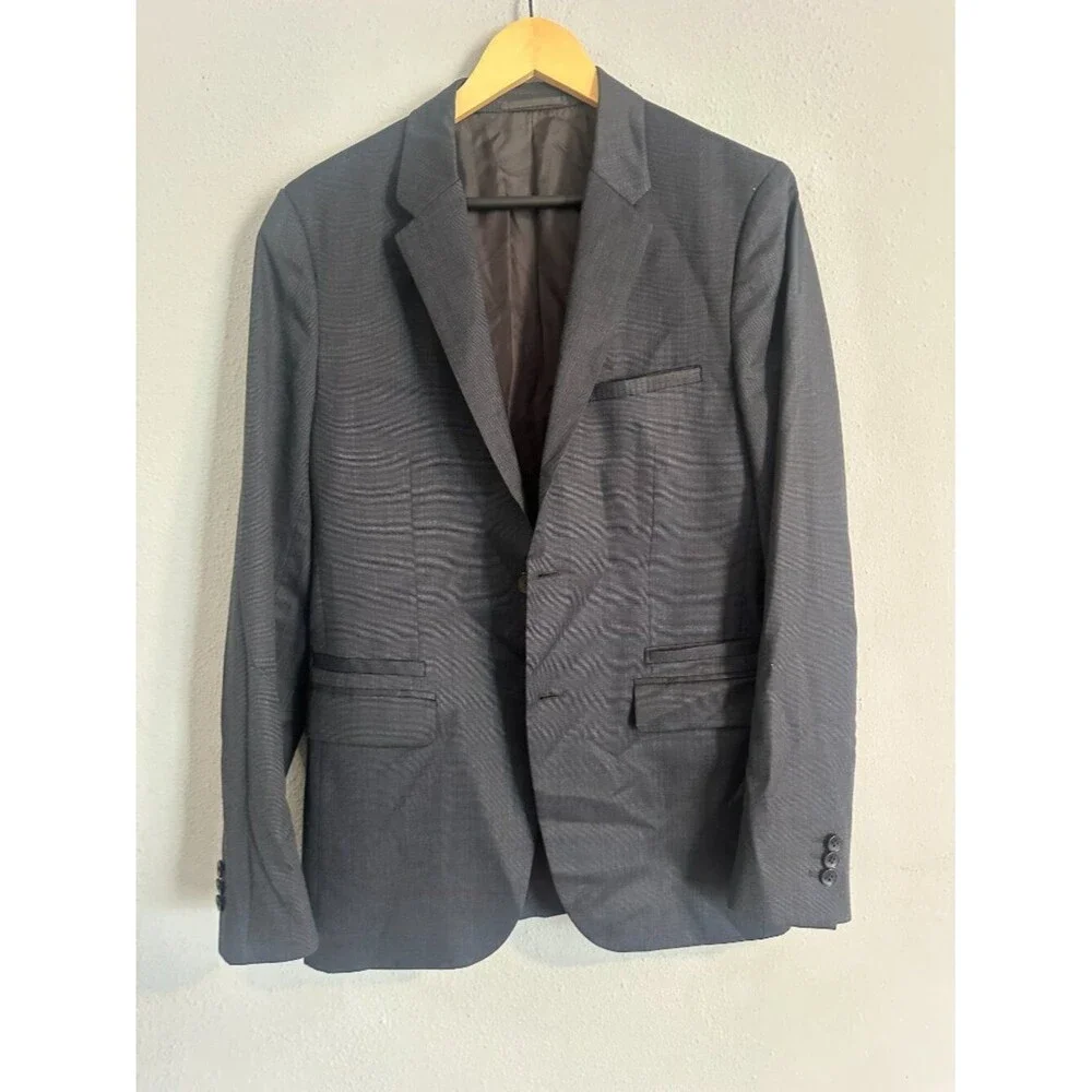 Theory Men's Navy Blue Blazer Jacket Wool Tailored Minimalist Classic Size 38/S - Picture 2 of 10